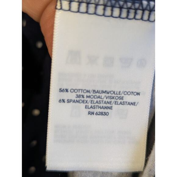 Lands' End Tencel Cotton Modal Polka Dot Surplice Maxi Dress Women Sz L/P - Picture 7 of 8